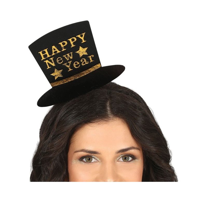 ČELENKA KLOBOUČEK Happy New Year zlatý text                    