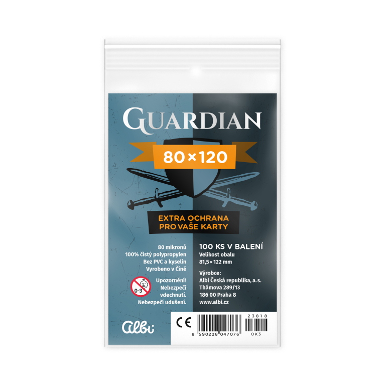 Obaly na karty Guardian pre karty 80 × 120 mm - 100 ks                    