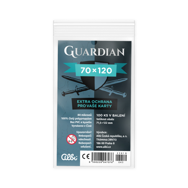 Obaly na karty Guardian pre karty 70 × 120 mm - 100 ks                    