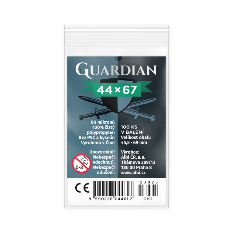 Obaly na karty Guardian pre karty 44 × 67 mm - 100 ks                    