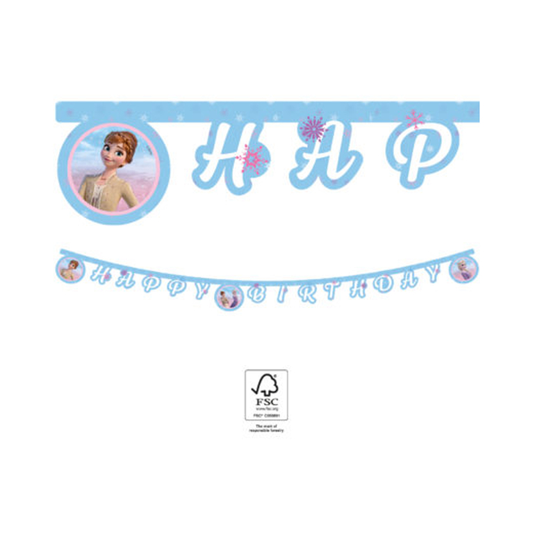 Banner Happy Birthday Frozen 2m                    