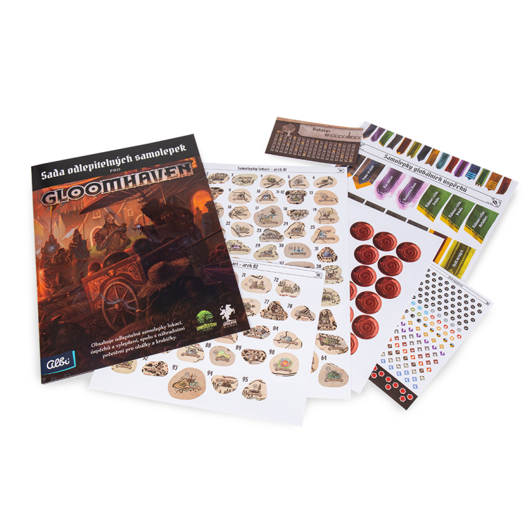                             Gloomhaven - Odlepiteľné samolepky                        