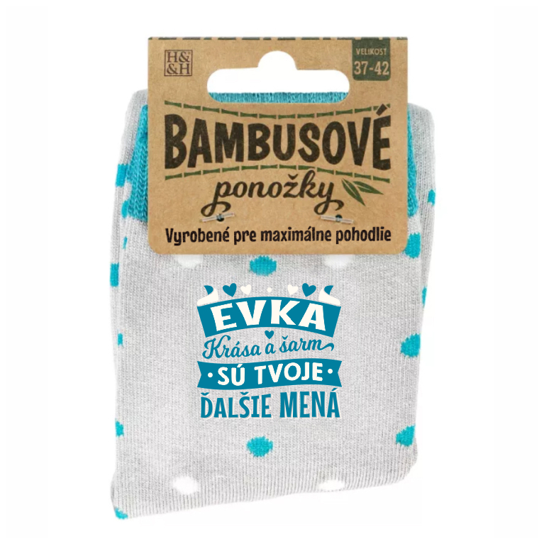 Bambusové ponožky s menom                    