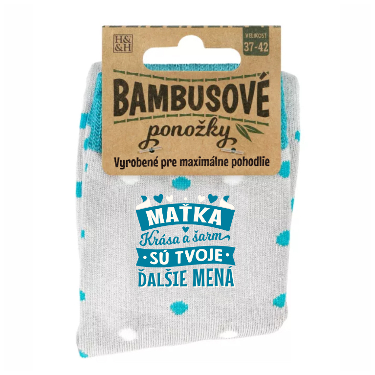 Bambusové ponožky s menom                    