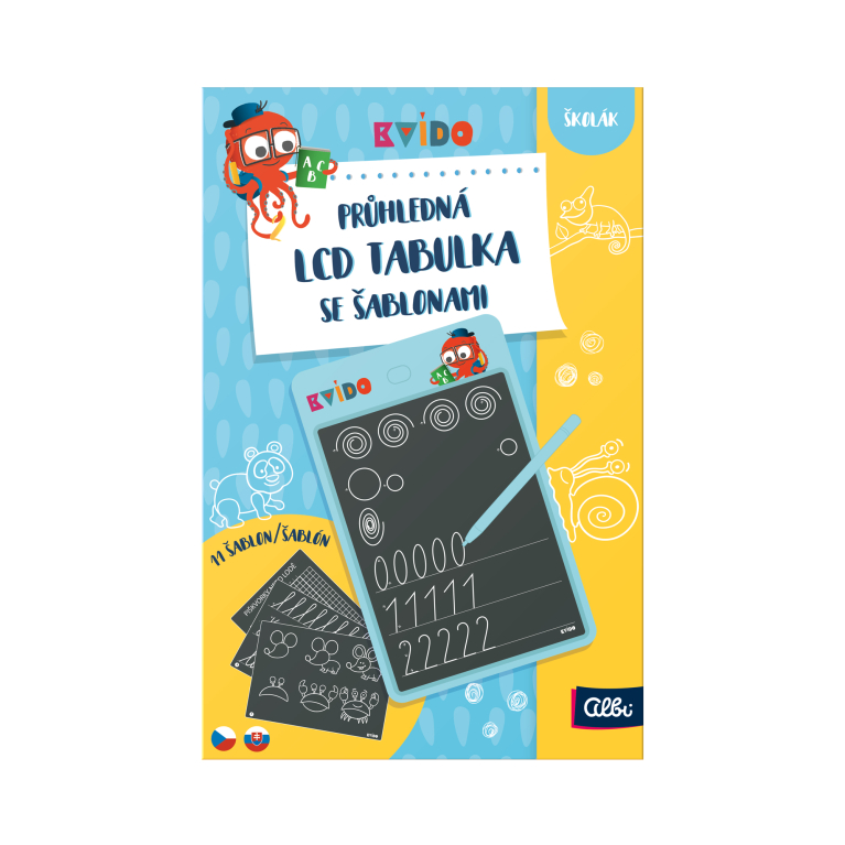                             Kvído - Priehľadná LCD tabuľka so šablónami                        