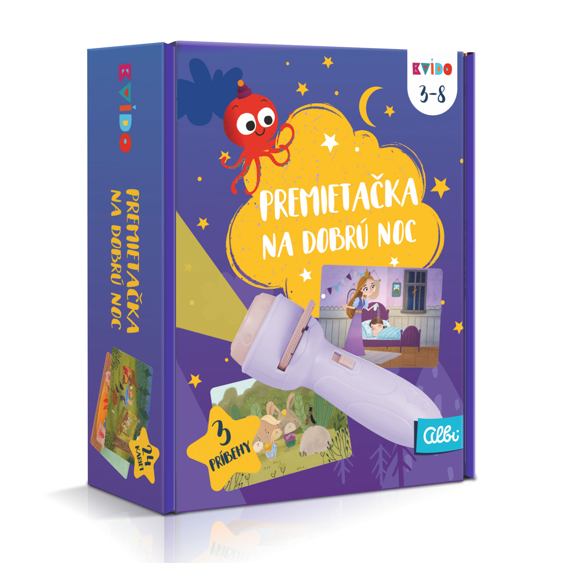 E-shop Kvído - Fialová premietačka na dobrú noc ALBI